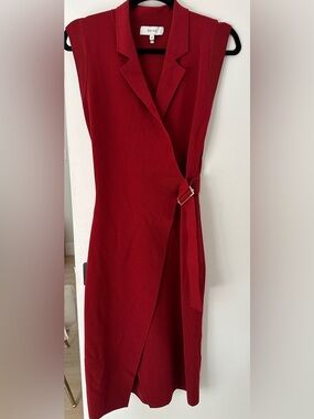 Reiss Crimson Wrap Midi Dress